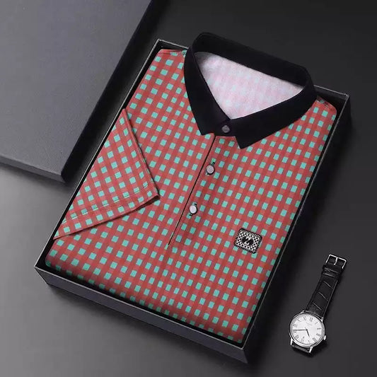 Checks Men's Polo T-Shirt – Classic Fit, Breathable Cotton, Everyday Comfort