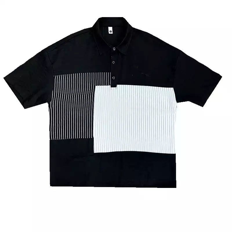 Stripe Men's Polo T-Shirt – Classic Fit, Breathable Cotton, Everyday Comfort